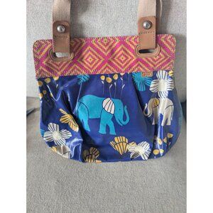 Fossil Keyper handbag tote Elephants blue